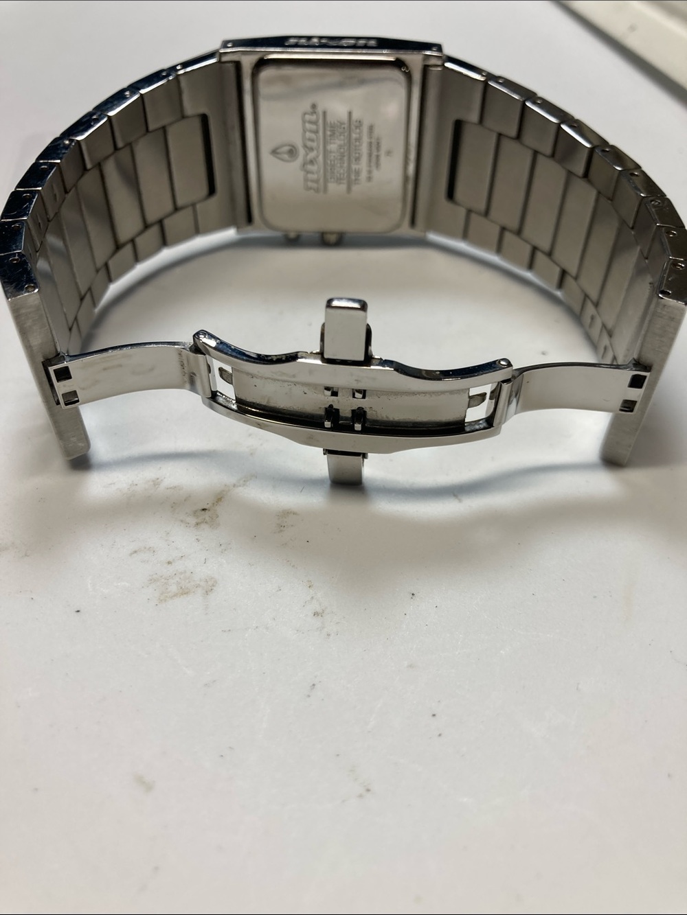 Nixon Rotolog, Silver and Dark Wood Inlay Bracelet Watch, new battery - Picture 14 of 16